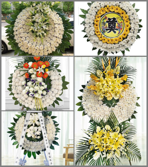 广东梅州市五华县周江镇冰坎村花圈速递